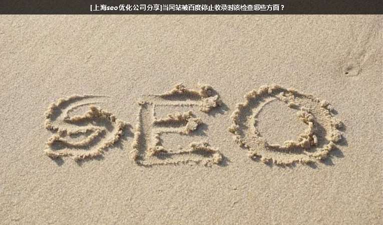 [上海seo優(yōu)化公司分享]當(dāng)網(wǎng)站被百度停止收錄時(shí)該檢查哪些方面？
